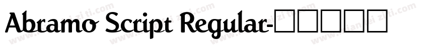 Abramo Script Regular字体转换